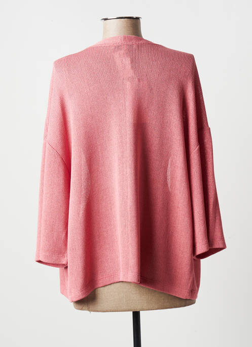 Gilet manches longues rose GARCIA pour femme