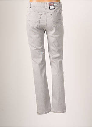Pantalon droit stretch taille normale gris ANNA MONTANA femme