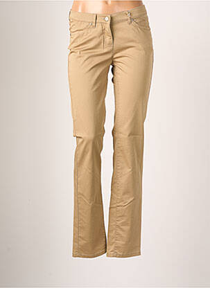 Pantalon droit stretch taille normale beige TONI femme