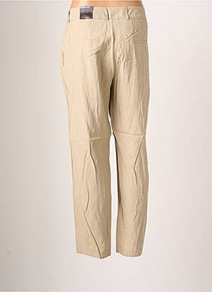 Pantalon chino fermeture zippée sous rabat boutonné beige TONI femme