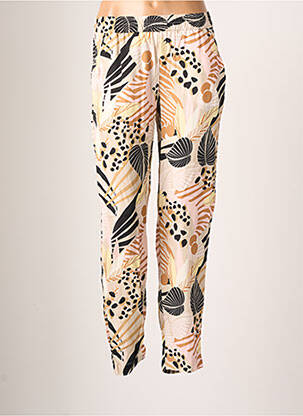 Pantalon droit taille élastique taille normale beige TONI DRESS femme