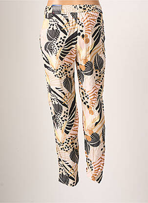 Pantalon droit taille élastique taille normale beige TONI DRESS femme