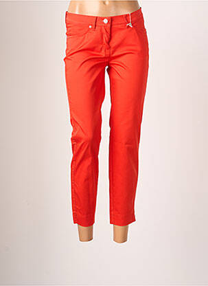 Pantalon 7/8 stretch taille basse orange TONI DRESS femme