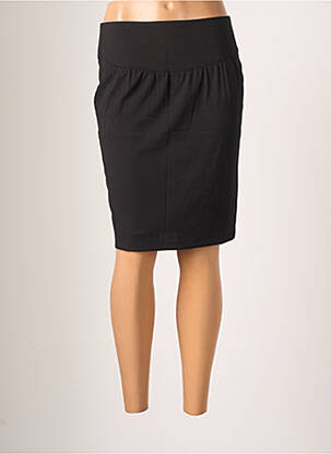 Jupe mi-longue coupe droite noir FELINO femme