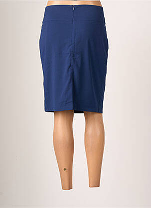 Jupe mi-longue coupe droite bleu FELINO femme
