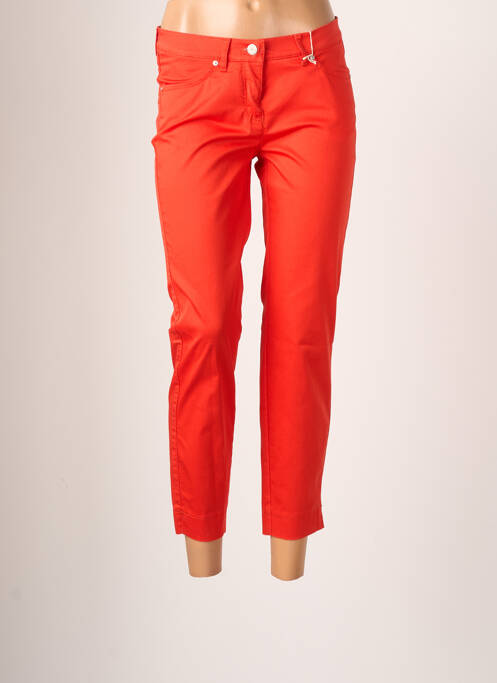 Pantalon 7/8 stretch taille basse orange TONI DRESS femme