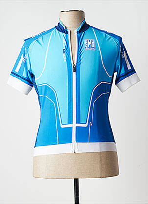 Veste casual poches bleu SMS femme