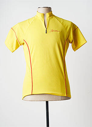 T-shirt tissage anti-transpirant manches courtes jaune SMS homme