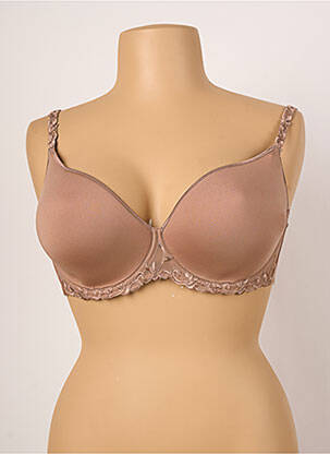 Soutien-gorge effet matière satinée haut soutien-gorge emboitant chair SIMONE PERELE femme