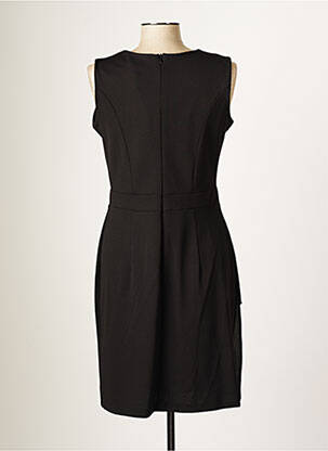 Robe mi-longue sans manche sans manche noir BLANC BOHEME femme