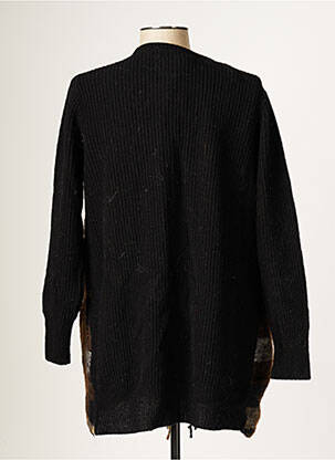 Gilet manches longues stretch noir BLANC BOHEME femme