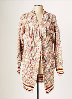 Gilet manches longues stretch rose BLANC BOHEME femme