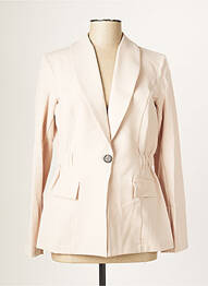 Blazer col châle beige BLANC BOHEME femme