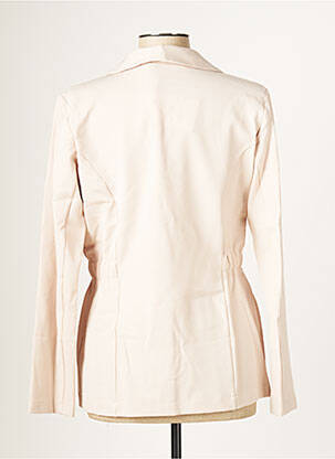 Blazer col châle beige BLANC BOHEME femme