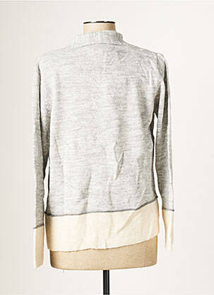 Gilet manches longues stretch gris BLANC BOHEME femme
