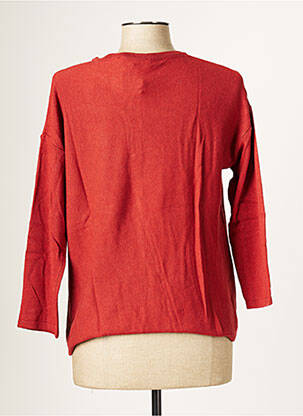 Gilet manches longues manches 3/4 orange BLANC BOHEME femme