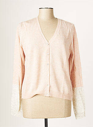 Gilet manches longues stretch rose BLANC BOHEME femme