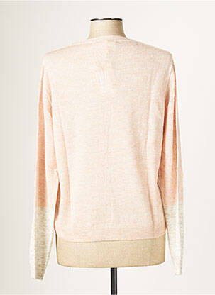 Gilet manches longues stretch rose BLANC BOHEME femme