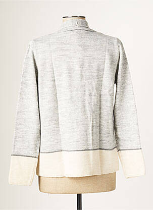 Gilet manches longues stretch gris BLANC BOHEME femme