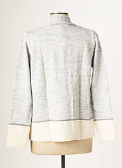 Gilet manches longues gris BLANC BOHEME pour femme seconde vue