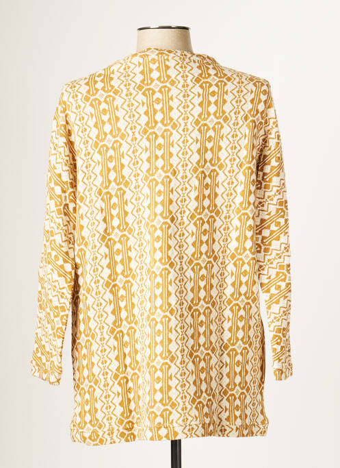 Gilet manches longues beige BLANC BOHEME pour femme