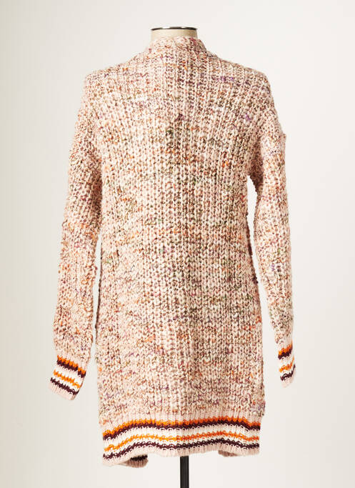 Gilet manches longues rose BLANC BOHEME pour femme