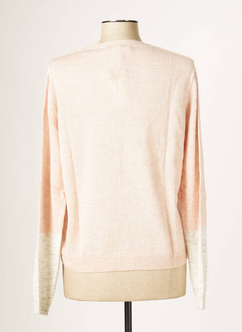 Gilet manches longues rose BLANC BOHEME pour femme