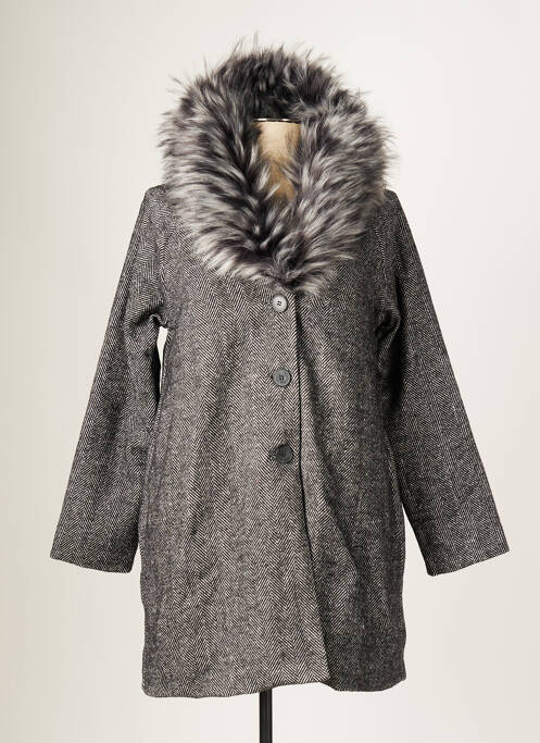 Manteau long gris BLANC BOHEME pour femme