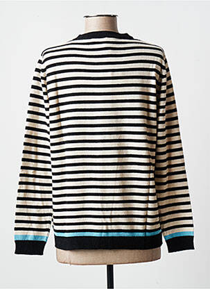 Pull col rond manches longues beige BLANC BOHEME femme