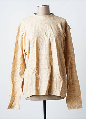 Top manches longues beige BLANC BOHEME femme