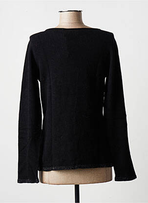 Pull coupe droite manches longues noir BLANC BOHEME femme