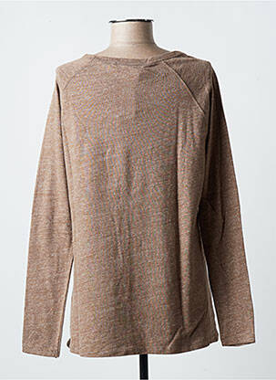T-shirt manches longues manches longues marron BLANC BOHEME femme