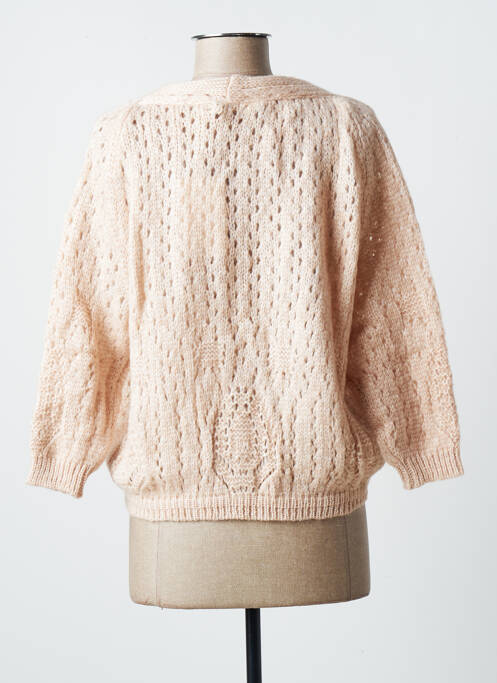 Gilet manches longues rose BLANC BOHEME pour femme