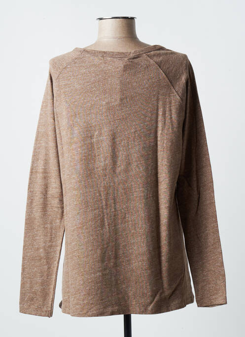 T-shirt marron BLANC BOHEME pour femme