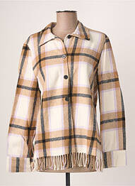 Veste casual coupe droite beige BLANC BOHEME femme