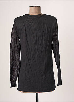 Top tissage jersey manches longues noir BLANC BOHEME femme