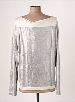 T-shirt manches longues manches longues gris BLANC BOHEME femme
