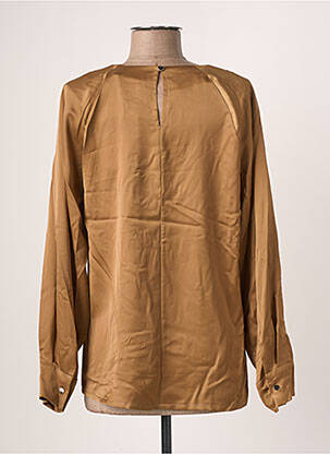 Blouse fermeture boutonnée au dos manches longues beige BLANC BOHEME femme
