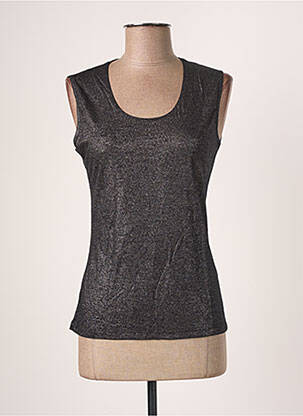 Débardeur coupe cintrée sans manche noir BLANC BOHEME femme