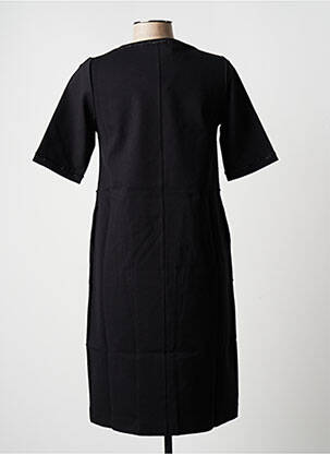 Robe mi-longue manches 3/4 manches 3/4 noir BLANC BOHEME femme