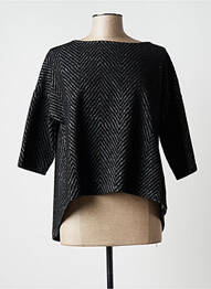 Top manches 3/4 noir BLANC BOHEME femme