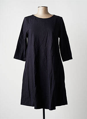 Robe courte manches 3/4 manches 3/4 bleu BLANC BOHEME femme