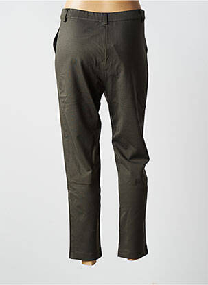 Pantalon 7/8 stretch taille normale vert BLANC BOHEME femme