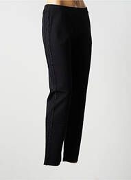 Pantalon droit stretch taille normale noir BLANC BOHEME femme