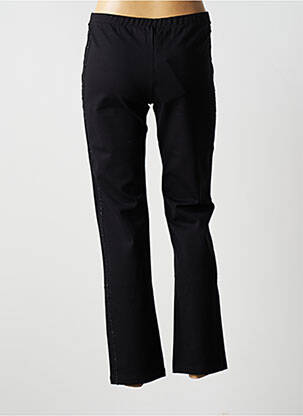 Pantalon droit stretch taille normale noir BLANC BOHEME femme