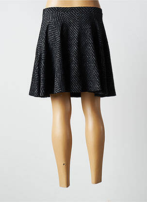 Jupe courte coupe évasée noir BLANC BOHEME femme