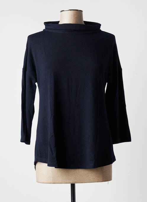 Pull col roulé bleu BLANC BOHEME pour femme