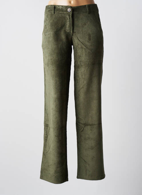 Pantalon droit vert BLANC BOHEME pour femme
