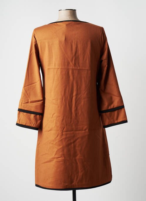 Robe courte marron BLANC BOHEME pour femme