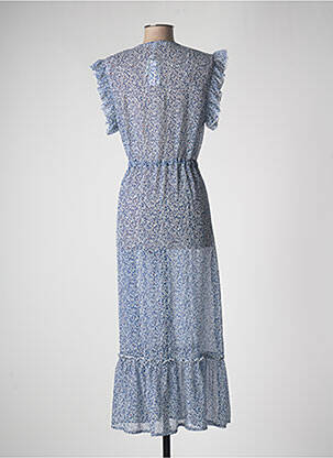 Robe de plage fermeture liens à nouer bleu ONLY femme